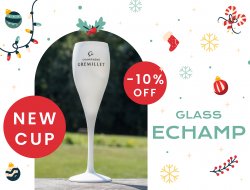 Let’s toast to a more sustainable Christmas with the new reusable glass EChamp!
