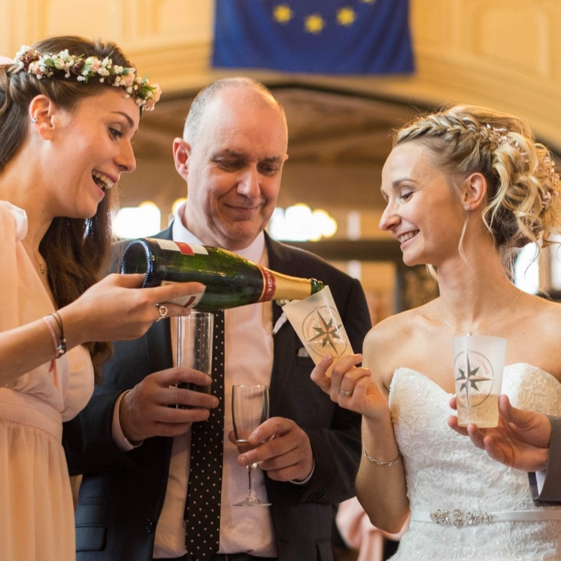 Verres personnalisés pour mariages