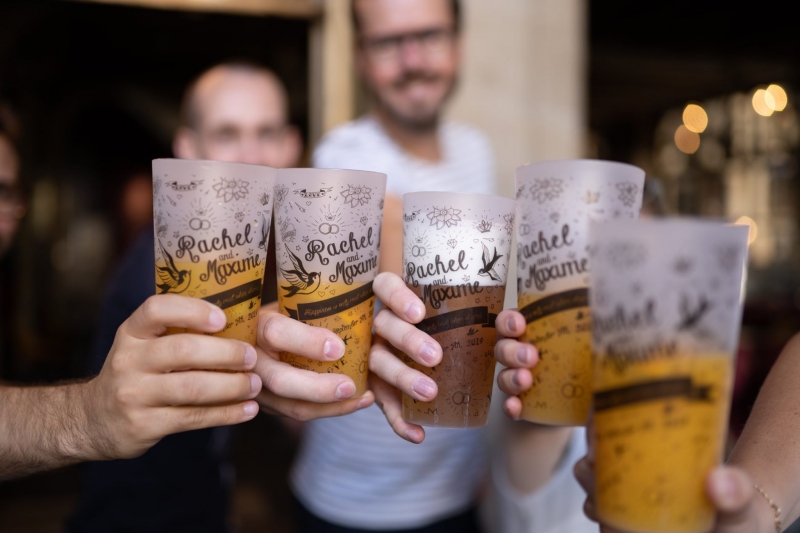 Verres personnalisés pour mariages