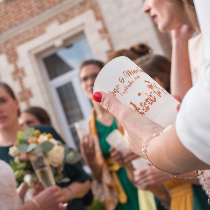 Verres personnalisés pour mariages