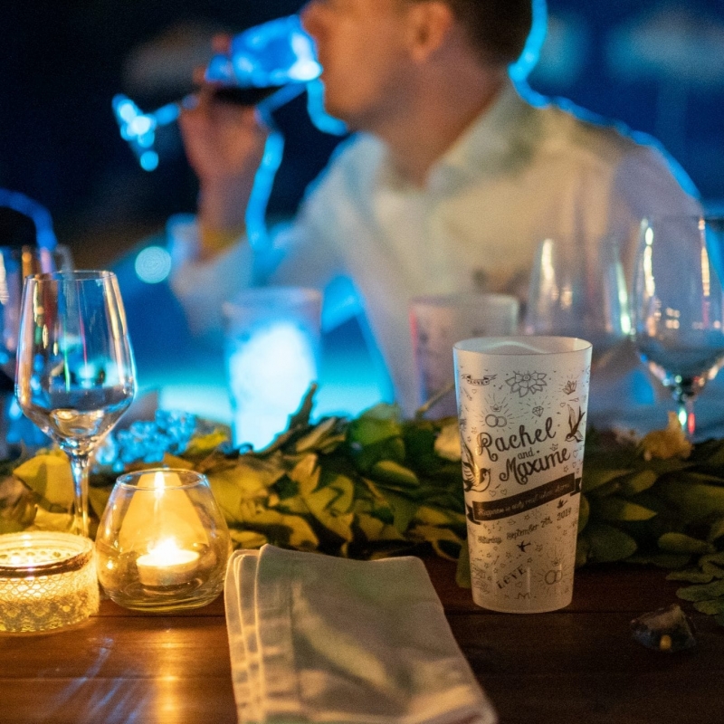 Verres personnalisés pour mariages