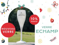 Un Noël plus durable avec la nouvelle flûte à champagne réutilisable Eco champ !