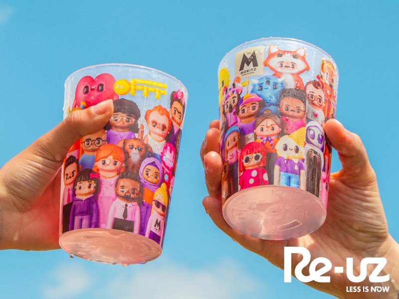 OFFFest is vibrant with Yippiehey's exclusive design on reusable cups!